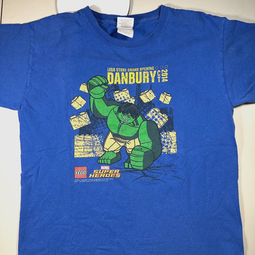 LEGO Brand Opening Store Exclusive T-Shirt Blue Kids Size M